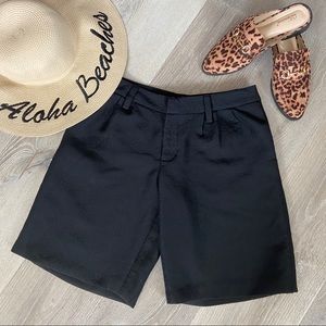 ERIN FEATHERSTONE Black High Waist Dress Shorts